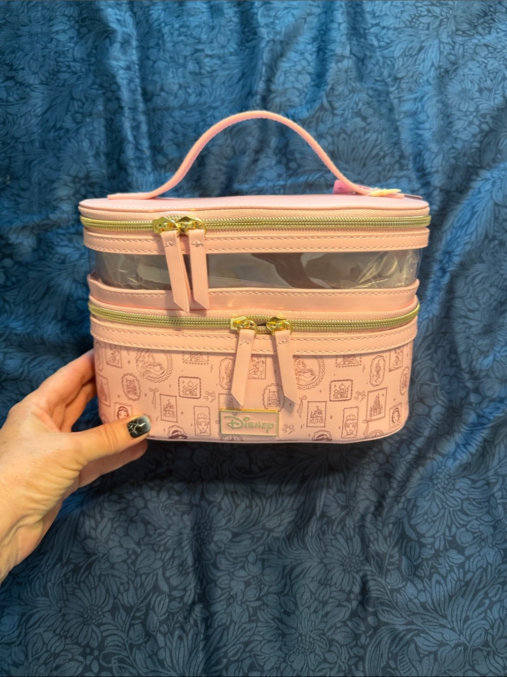 Disney Pink Princess Double-Compartment Cosmetic Case